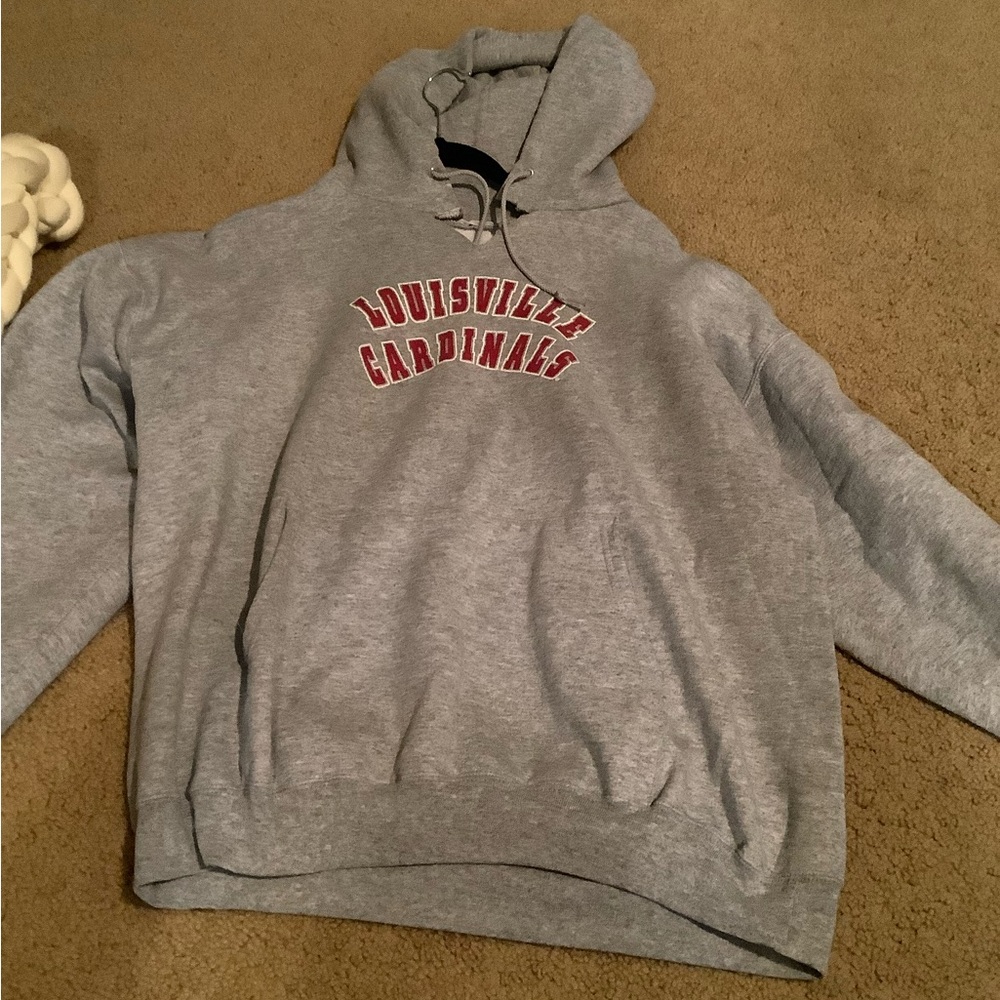 Gray Louisville Cardinals Men's Hoodie